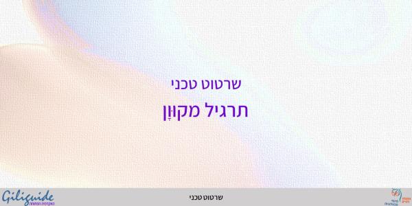 תרגיל מקוון מס' 1